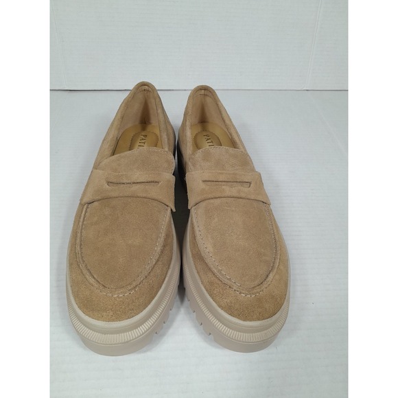 Patina Penny Loafer Tan Suede Lug Platform Chunky Portland Leather Women Sz 11 - Picture 5 of 10